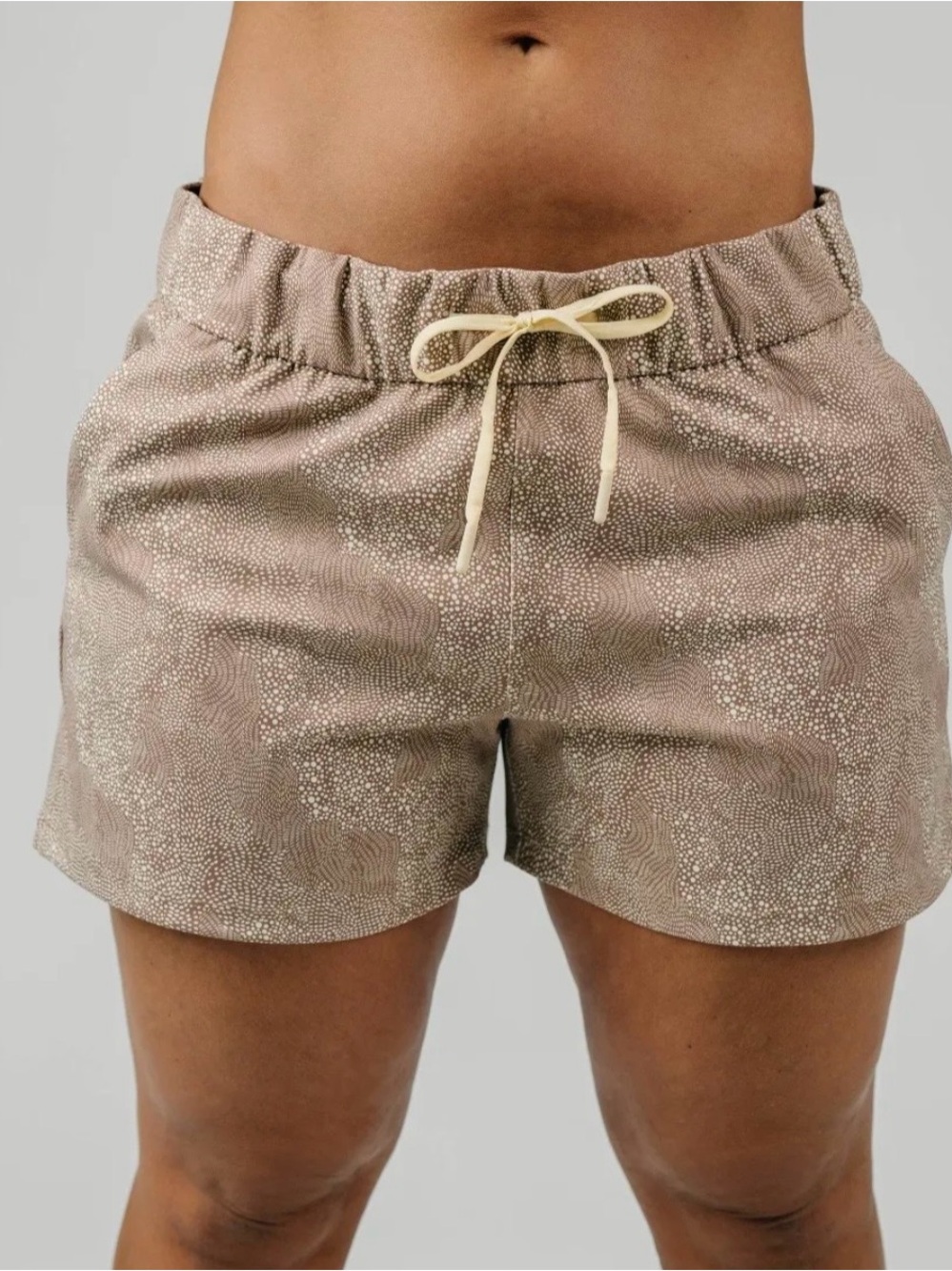 Women's Taupe Drawstring Shorts